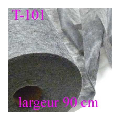 tissus thermocollant épaisseur léger gris largeur 90 cm prix au mètre