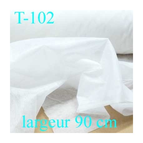 tissus thermocollant épaisseur léger blanc largeur 90 cm prix au mètre