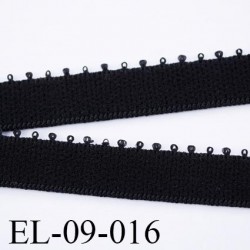 élastique 9 mm bretelle lingerie et culotte picot plat couleur noir doux largeur 9 mm prix au mètre