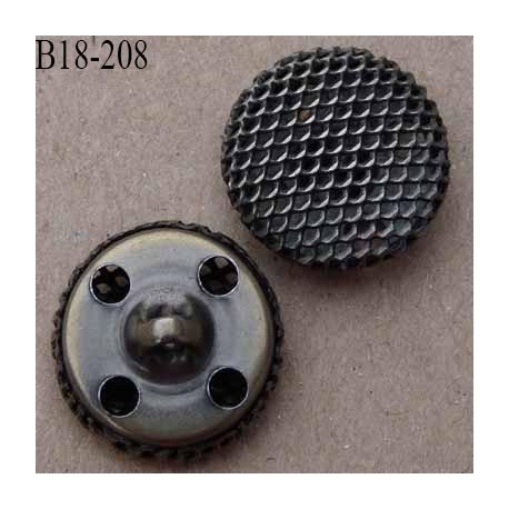 bouton 18 mm métal style ancien accroche avec un anneau ou 4 trous diamètre  18 mm