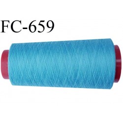 CONE de 2000 m fil polyester fil n° 120 couleur bleu longueur de 2000 mètres bobiné en France