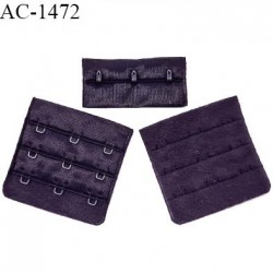 Agrafe 57 mm attache SG haut de gamme couleur violet byzance 3 rangées 3  crochets fabriqué en France prix à l'unité - mercerie-extra