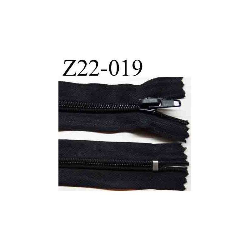 fermeture zip à glissière 35 cm couleur noir séparable zip métal largeur 3  cm largeur du zip 6 mm - mercerie-extra