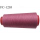 Cone 5000 m fil polyester fil n°80 couleur rose balais longueur du cone 5000 mètres bobiné en France certifié oeko tex