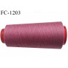 Cone 5000 m fil polyester fil n°80 couleur rose balais longueur du cone 5000 mètres bobiné en France certifié oeko tex