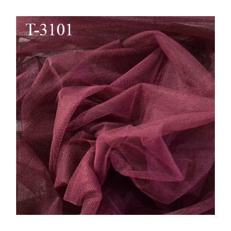 Marquisette tulle spécial lingerie haut de gamme 100% polyamide couleur lie de vin largeur 150 cm prix pour 10 cm