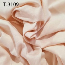 Tissu coton jersey spécial lingerie fond de culotte chair clair largeur 155 cm poids m2 135 gr prix 10 cm de long par 155 cm