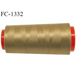 Cone de fil 1000 m mousse polyester n° 110 polyester couleur bronze clair longueur 1000 mètres bobiné en France