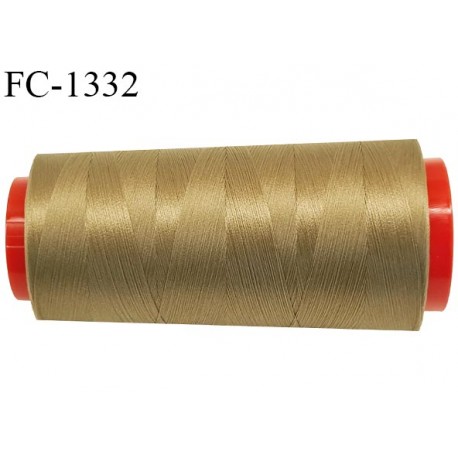 Cone de fil 2000 m mousse polyester n° 110 polyester couleur bronze clair longueur 2000 mètres bobiné en France