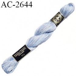 Echevette de coton perlé DMC 100% coton n°12 couleur bleu et gris prix pour une échevette de 25 g soit environ 300 mètres