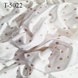 Tissu lingerie non extensible couleur crème ivoire points couleur chair pailleté brillant poids au m 2 190 grs largeur 170 cm