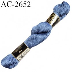 Echevette de coton perlé DMC 100% coton n°8 couleur bleu gris prix pour une échevette de 25 g soit environ 200 mètres