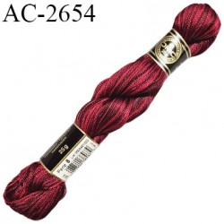 Echevette de coton perlé DMC 100% coton n°8 couleur rouge et brun dégradé prix pour une échevette de 25 g