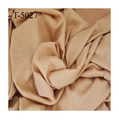 Tissu coton jersey spécial lingerie fond de culotte camel extra doux largeur 150 cm poids m2 100 gr prix 10 cm par 150 cm