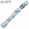 Echevette de coton perlé DMC 100% coton n°8 couleur bleu ciel et bleu vert dégradé prix pour une échevette