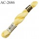 Echevette de coton perlé DMC 100% coton n°8 couleur jaune pâle prix pour une échevette de 25 g soit environ 200 mètres