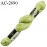 Echevette de coton perlé DMC 100% coton n°12 couleur vert pomme prix pour une échevette de 25 g soit environ 300 mètres