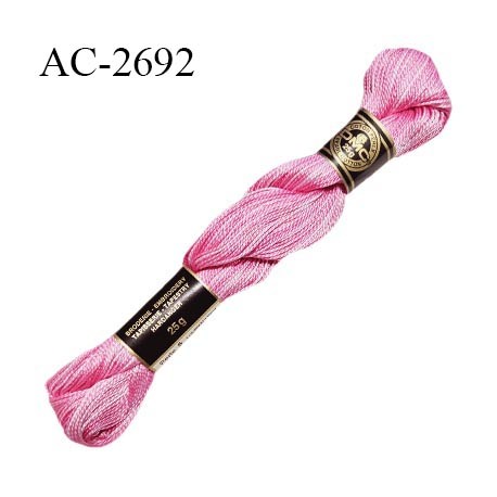 Echevette de coton perlé DMC 100% coton n°12 couleur rose dégradé prix pour une échevette de 25 g soit environ 300 mètres
