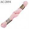Echevette de coton perlé DMC 100% coton n°12 couleur rose pâle prix pour une échevette de 25 g soit environ 300 mètres