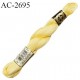 Echevette de coton perlé DMC 100% coton n°12 couleur jaune pâle prix pour une échevette de 25 g soit environ 300 mètres