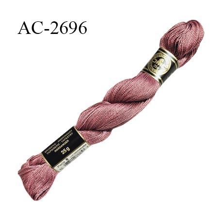 Echevette de coton perlé DMC 100% coton n°12 couleur bois de rose prix pour une échevette de 25 g soit environ 300 mètres