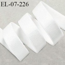 Elastique lingerie 7 mm haut de gamme couleur blanc brillant largeur 7 mm allongement +130% prix au mètre