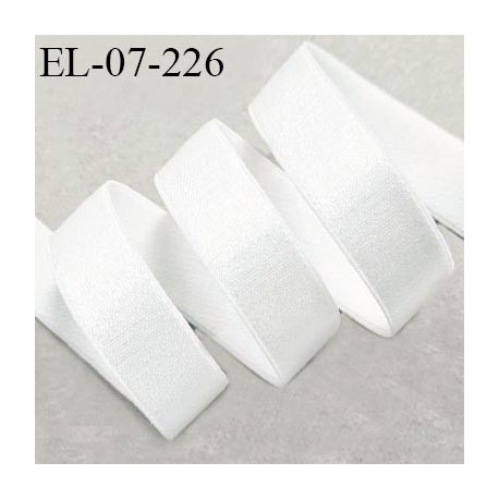 Elastique lingerie 7 mm haut de gamme couleur blanc brillant largeur 7 mm allongement +130% prix au mètre