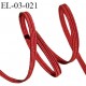 Elastique couture 3 mm couleur rouge largeur 3 mm allongement +160% prix au mètre