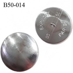 bouton 50 mm à recouvrir en métal accroche au dos avec un anneau diamètre 50 millimètres