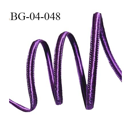 Galon cordon 4 mm couleur violet largeur 4 mm épaisseur 2 mm prix au mètre