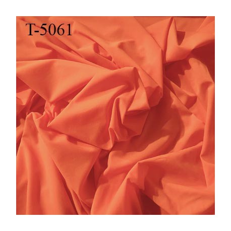 Tissu lycra élasthanne orange très haut de gamme 120 gr au m2 largeur 140 cm prix pour 10 cm de longueur et 140 cm de large