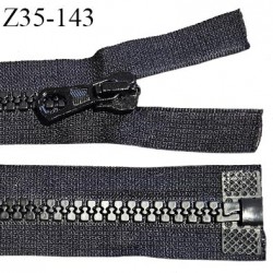 Fermeture zip moulée 35 cm séparable couleur noir largeur 3.6 cm zip moulée 35 cm largeur 8 mm prix au mètre