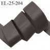 Elastique lingerie 24 mm couleur marron foncé ou bois brûlé largeur 24 mm allongement +30% prix au mètre