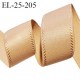 Elastique lingerie 24 mm couleur ambre ou caramel doré largeur 24 mm allongement +30% prix au mètre