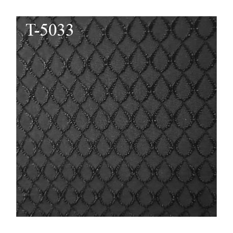 Tissu lycra élasthanne noir à motifs haut de gamme 200 gr au m2 largeur 155 cm prix pour 10 cm de longueur et 155 cm de large