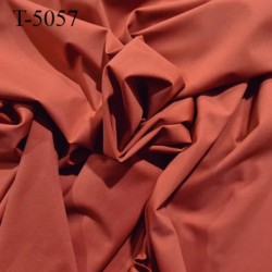 Tissu lingerie et bain haut de gamme lycra élasthanne couleur rouille largeur 140 cm 155 grs au m2