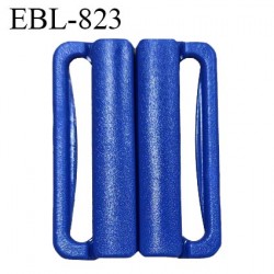 Boucle clip 30 mm attache réglette pvc spécial maillot de bain couleur bleu largeur du passage intérieur 30 mm