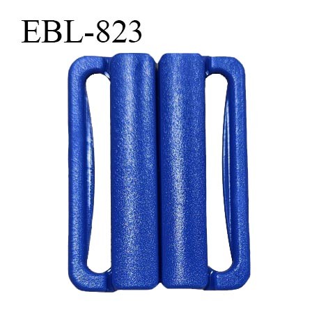 Boucle clip 30 mm attache réglette pvc spécial maillot de bain couleur bleu largeur du passage intérieur 30 mm