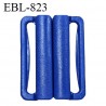 Boucle clip 30 mm attache réglette pvc spécial maillot de bain couleur bleu largeur du passage intérieur 30 mm