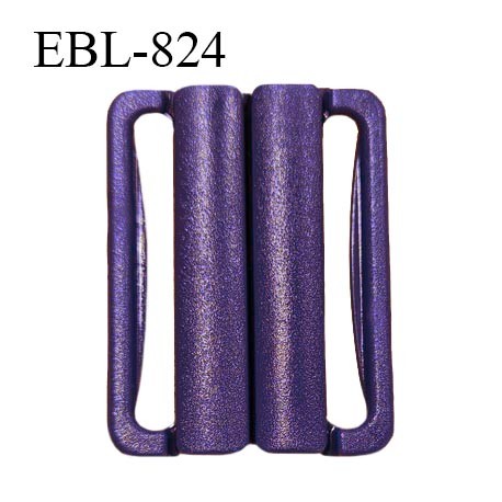 Boucle clip 30 mm attache réglette pvc spécial maillot de bain couleur violet largeur du passage intérieur 30 mm