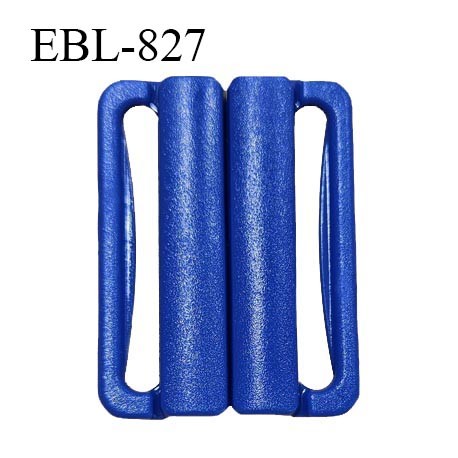 Boucle clip 25 mm attache réglette pvc spécial maillot de bain couleur bleu largeur du passage intérieur 25 mm