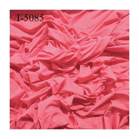 Tissu lingerie haut de gamme rose corail lycra élasthanne largeur 150 cm 130 grs au m2 prix pour 10 cm de longueur