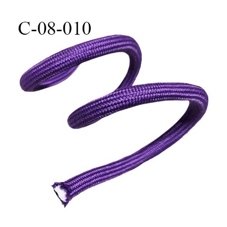 Cordon 8 mm synthétique très solide couleur violet diamètre 8 mm avec cordon intérieur de 7 mm prix au mètre