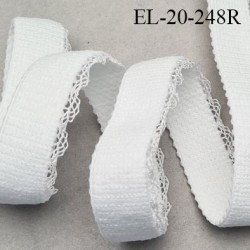 Elastique 20mm +5 mm de dentelle bretelle et lingerie haut gamme couleur naturel forte élasticité allongement 140% prix au m