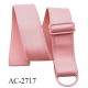 Bretelle lingerie SG 20 mm haut de gamme couleur rose avec 1 barrette et 1 anneau largeur 20 mm longueur 34cm + réglage 5 cm