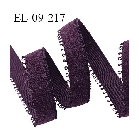 Elastique picot 9 mm lingerie couleur violet largeur 9 mm haut de gamme allongement +160% prix au mètre