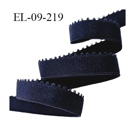 Elastique picot 9 mm lingerie couleur bleu nuit largeur 9 mm haut de gamme allongement +160% prix au mètre