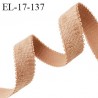 Elastique 16 mm bretelle et lingerie avec surpiqûres couleur pralin allongement +50% largeur 16 mm prix au mètre