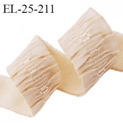 Elastique lingerie 24 mm couleur ivoire ancien largeur 24 mm allongement +30% prix au mètre