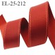 Elastique lingerie 24 mm couleur rouge rouille largeur 24 mm allongement +30% prix au mètre